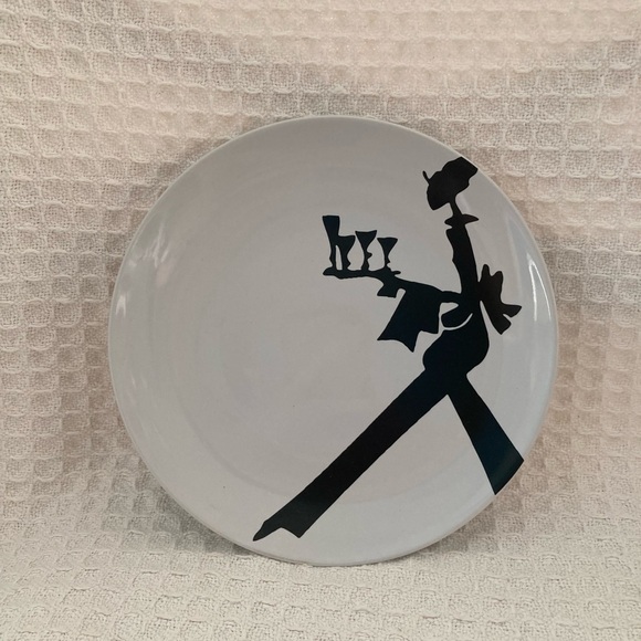 Rebecca Moses Black & White Silhouette Heart Soul Style Dessert Plates Set Of 4 - Picture 4 of 10